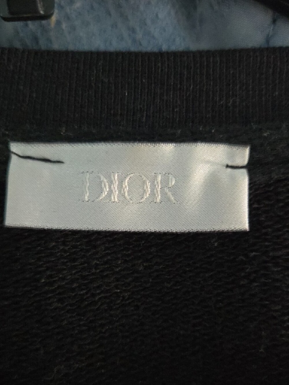 Dior Black Sweatshirt with White Logo Graffiti - Picture 3 of 5